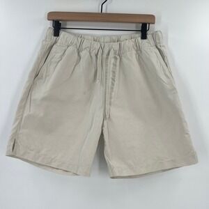 SKU Save Khaki United Mens Size L Drawstring Waist Shorts Beige Made in USA